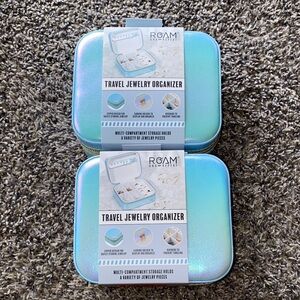 ROAM Iridescent Aqua Travel Jewelry Organizers - Set of 2